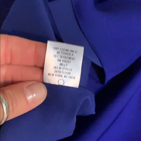milly cobalt blue silk dress sz 10 - Picture 5 of 5